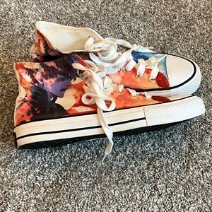 Colorful High-Top Canvas Sneakers